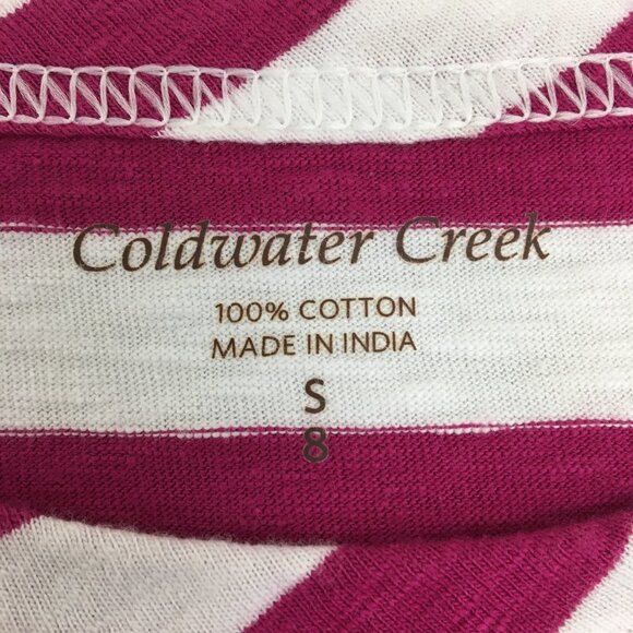 Coldwater Creek Women's 3/4 Length Sleeve Boat Striped Top Size S NWT - Picture 6 of 6